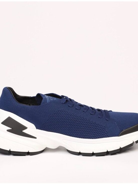 Neil Barrett Men Bolt Sneakers in Blue  ($559) main image 4